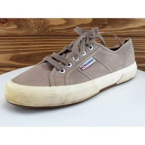 Superga‎ Size 7.5 Sneaker Beige Fabric Medium Lace Up Women